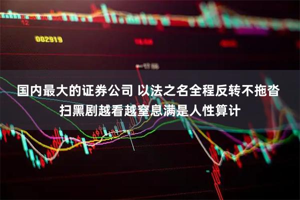 国内最大的证券公司 以法之名全程反转不拖沓 扫黑剧越看越窒息满是人性算计